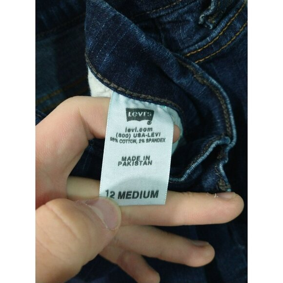 Levis 512 Jeans Womens 12 Blue Denim Perfectly Slimming Boot Cut Stretch Western - Picture 8 of 9